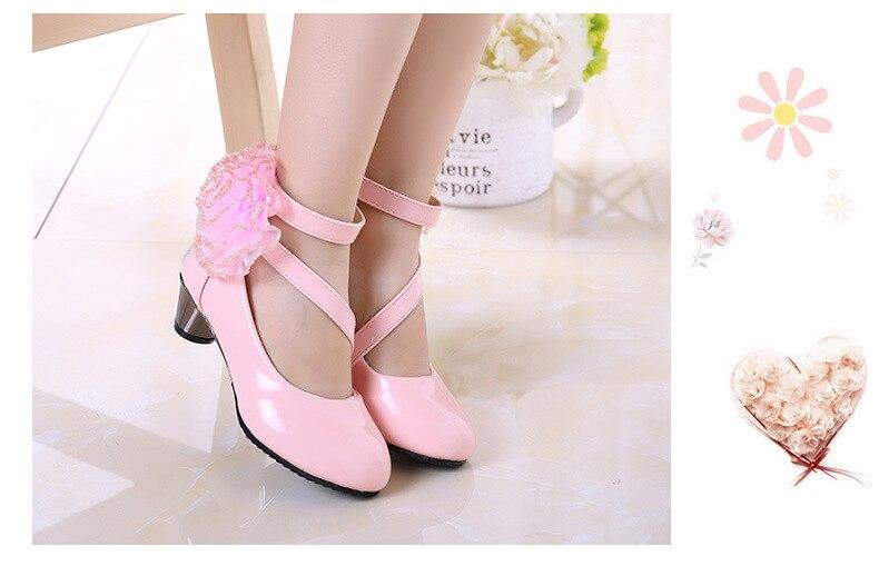 Chaussure Princesse fleurs rose