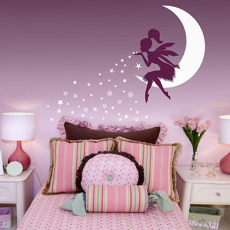 décoration chambre enfant bébé fille princesse conte de fée doré rose tour  lit stickers coussin - fairy tale once upon a time nursery gold linght pink  2 - Photo de Décoration chambre