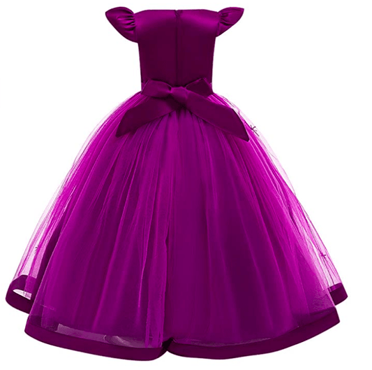 Robe Licorne Princesse Fille - AMZBARLEY - Tulle multicouches - Violet
