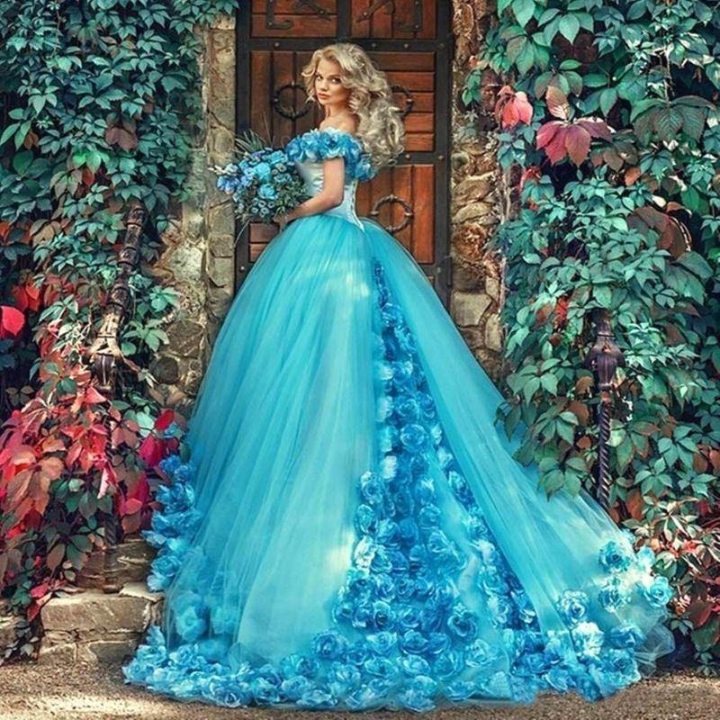 Robe Princesse Bleu Turquoise