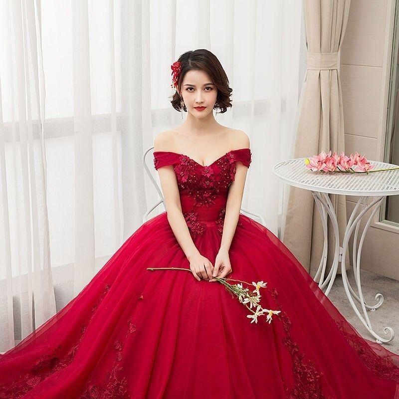 robe de princesse femme rouge