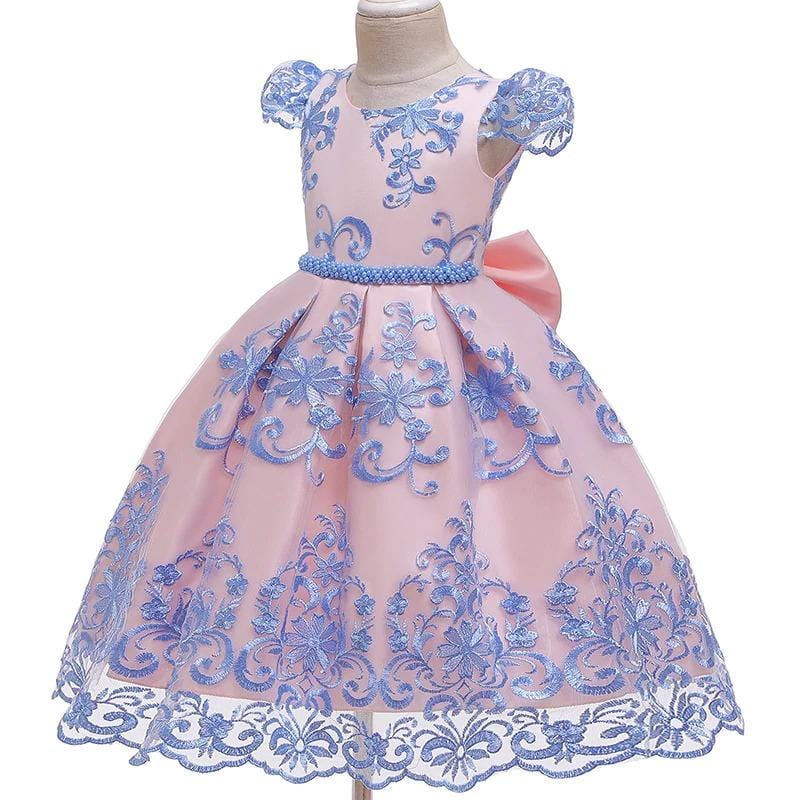 Rosa blaues Prinzessinnenkleid