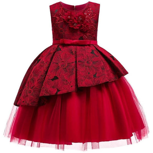 vestido de princesa rojo