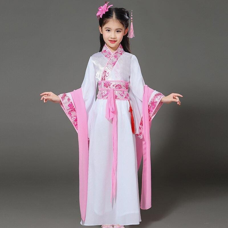 Robe de Princesse Chine rose et blanche