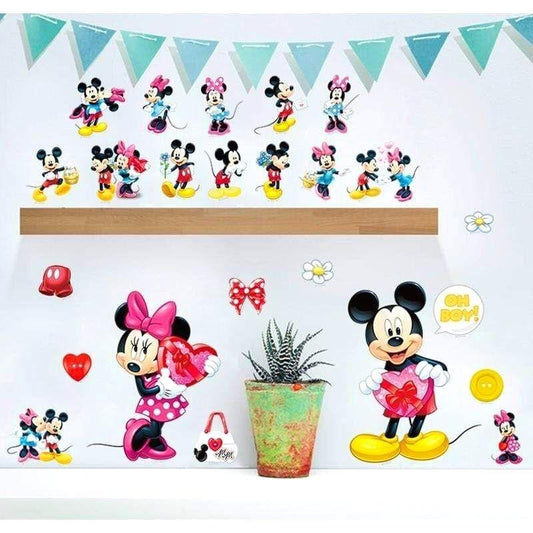 Pegatinas de pared Mickey Minnie