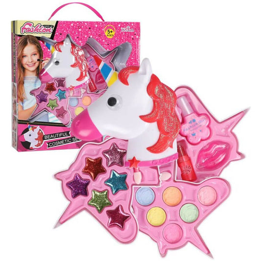 Set de maquillaje de unicornio para niña pequeña 
