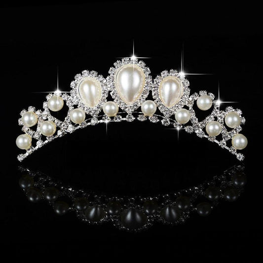 Couronne Princesse Perles Blanches