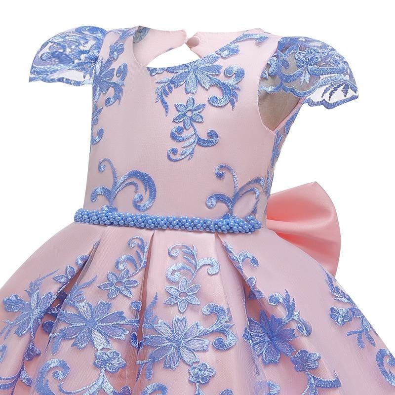 Vestido Princesa Azul Rosa