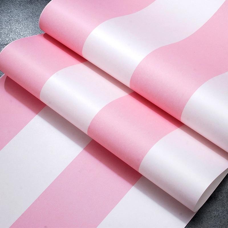 papier peint bande blanche rose