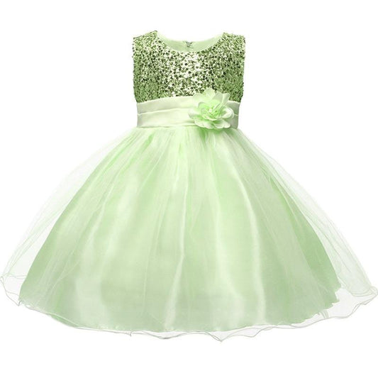Vestido de princesa verde pálido