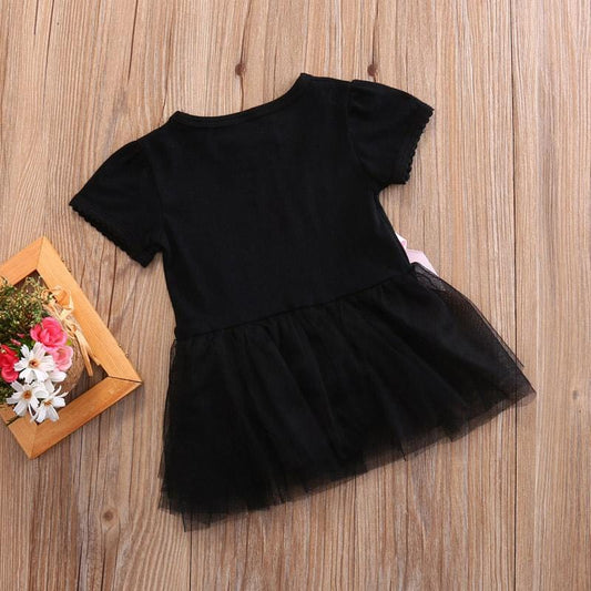 Schwarzes Tüll-Baby-Kleid
