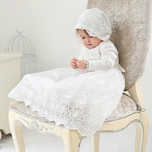 robe blanche bébé pour mariage bohème