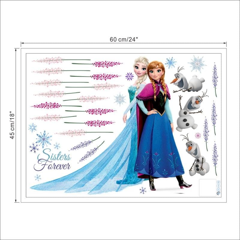 Stickers Princesse Elsa et Anna