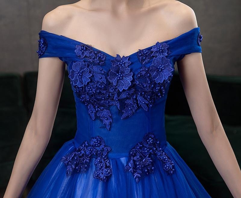 Vestido de princesa azul para mujer