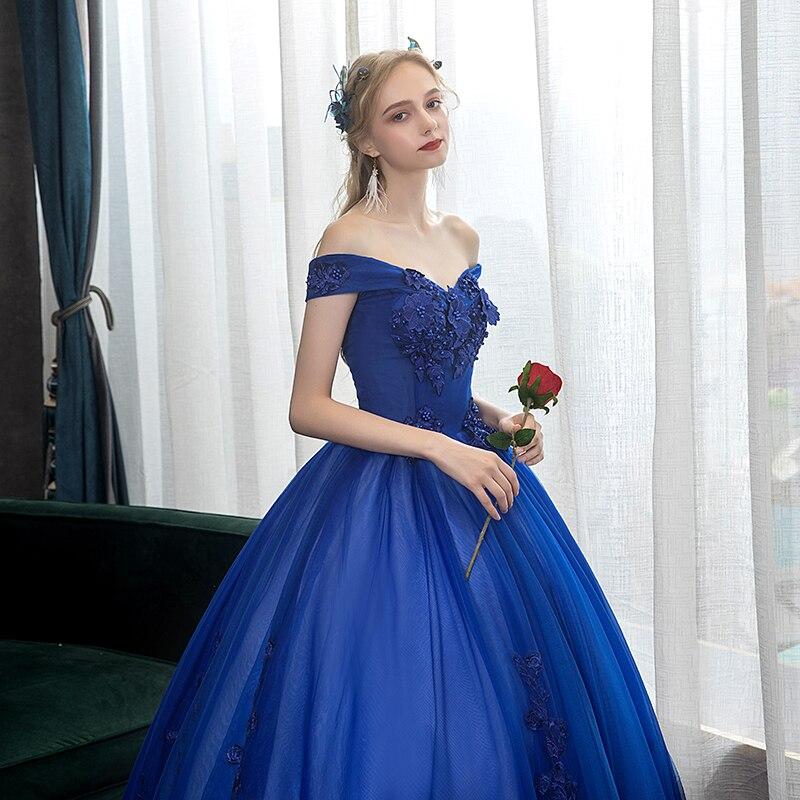 Blaues Prinzessinnenkleid für Damen