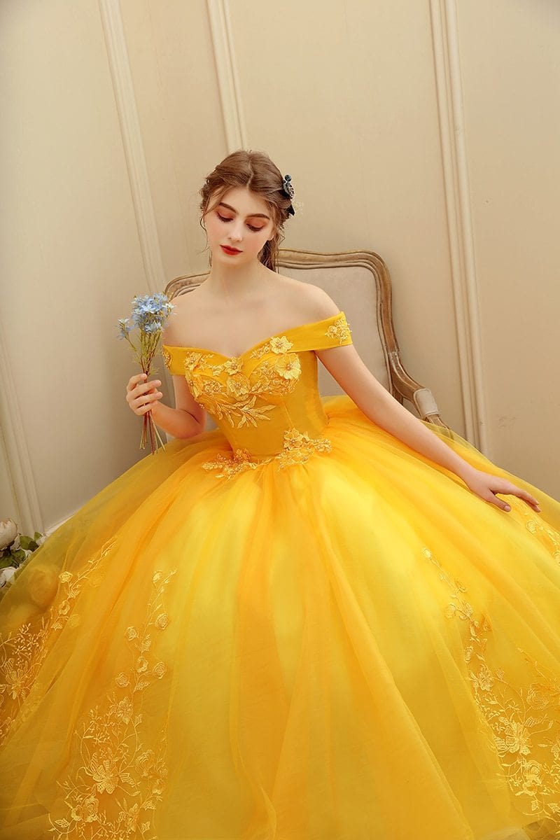 Vestido Princesa Adulto Amarillo