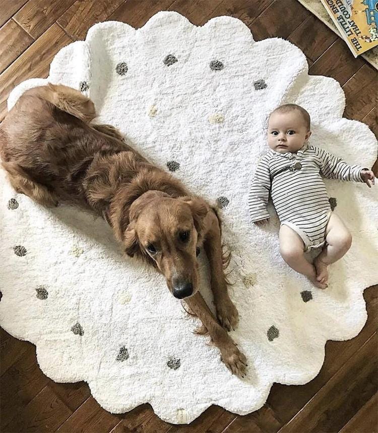 tapis bébé blanc