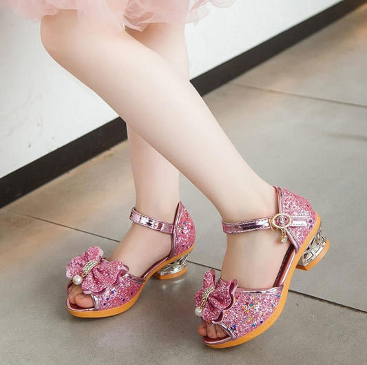 Chaussure Princesse Fille rose paillette
