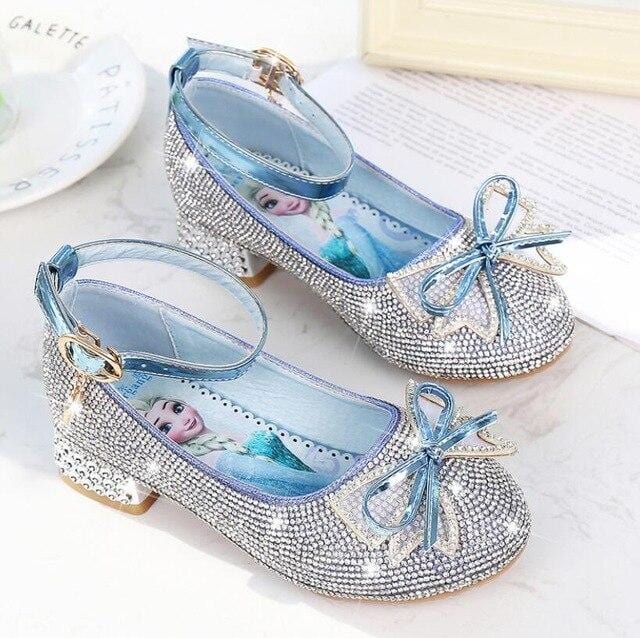 chaussure elsa reine des neiges bleu