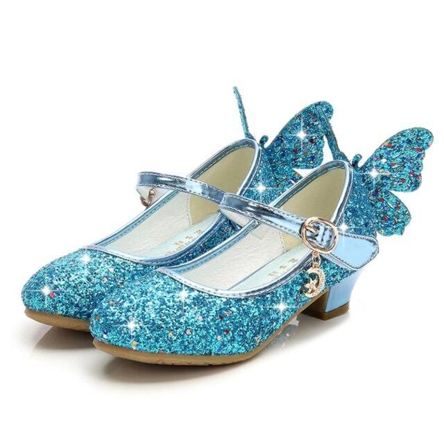 Chaussure Princesse Papillon Bleu