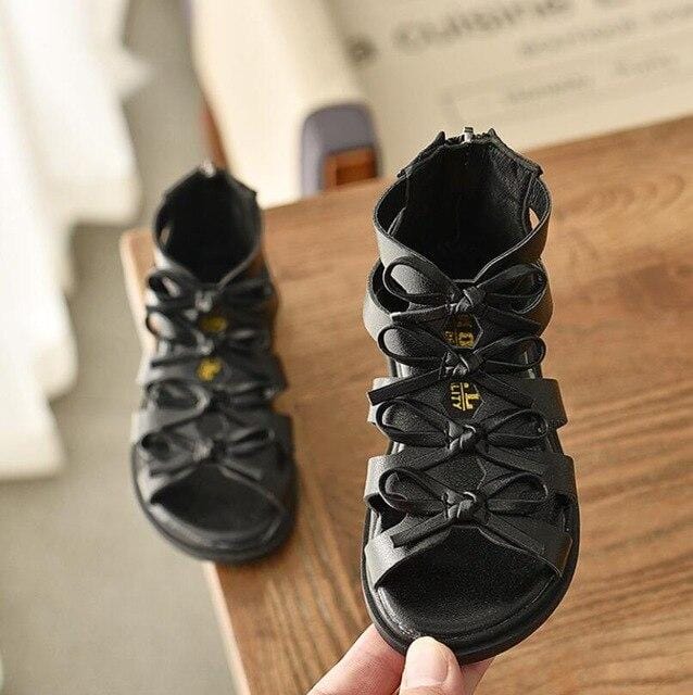 chaussure spartiate noire bébé