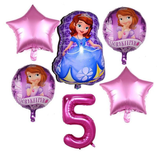 Globos de cumpleaños de la princesa Sofía