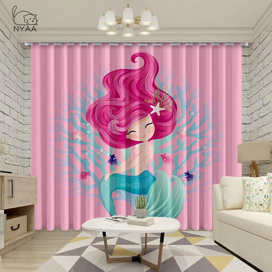 Meerjungfrau-Schlafzimmer-Vorhang