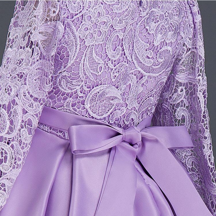 dentelle violette robe fille