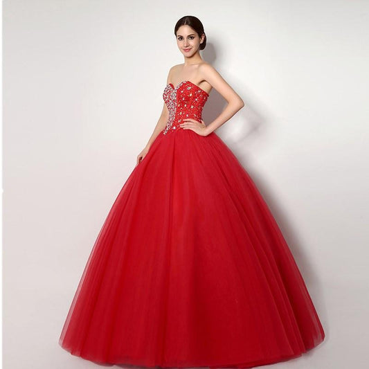 Erwachsenes rotes Prinzessinnen-Kleid