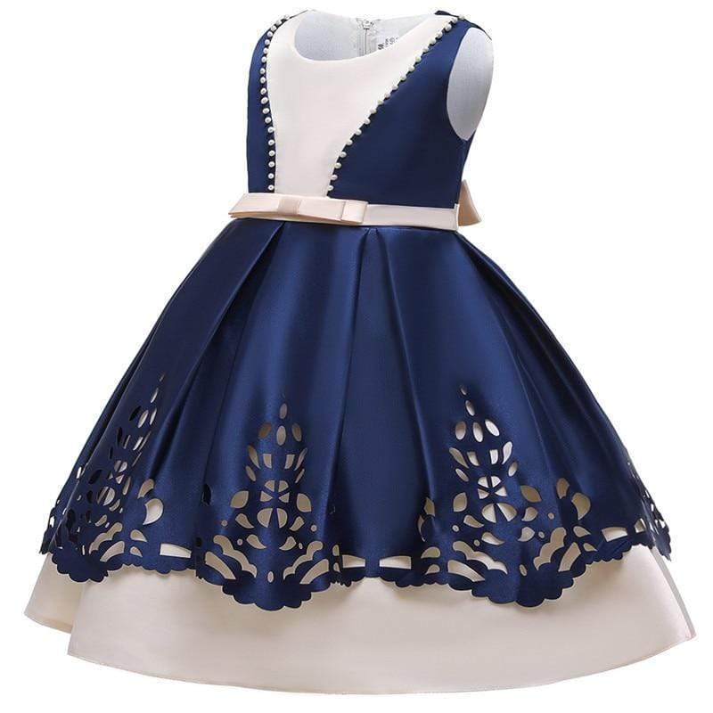 Eleganz Mädchen Prinzessin Kleid Blau