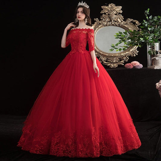 Robe de mariee princesse rouge