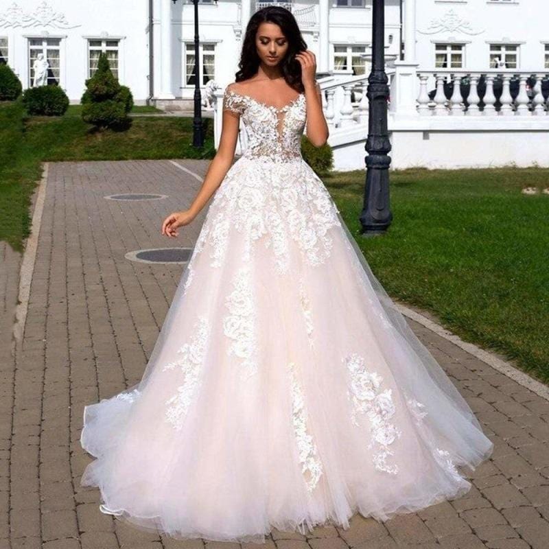 robe de mariée rose princesse