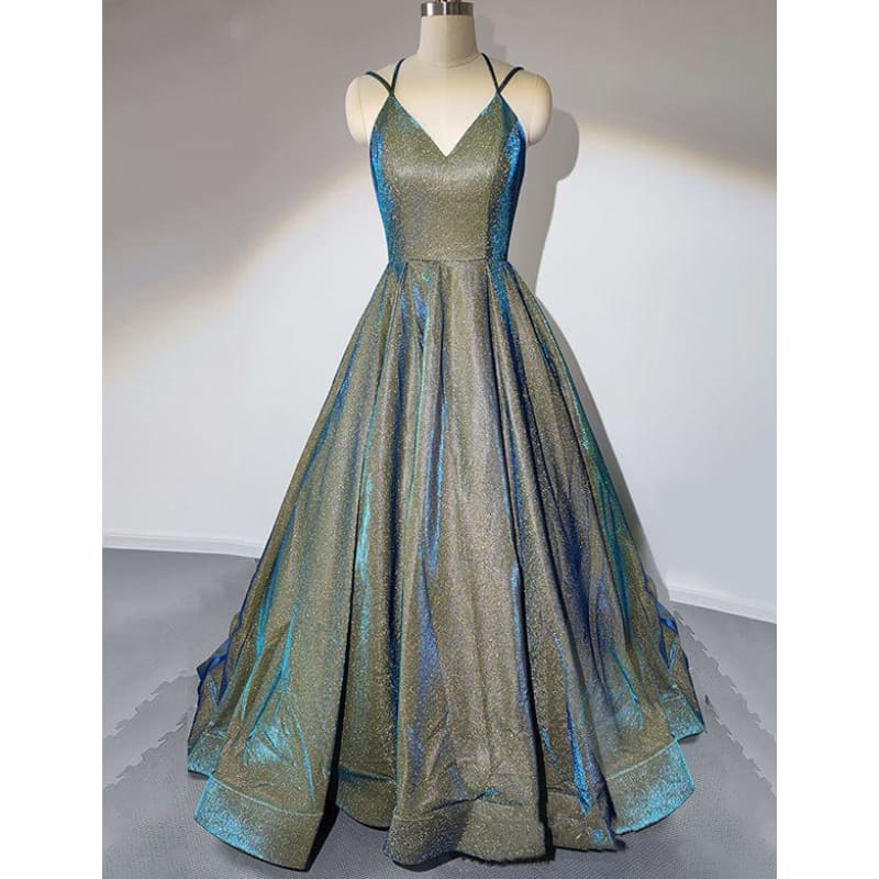 Robe de Soirée Longue à Paillettes Sans Manches