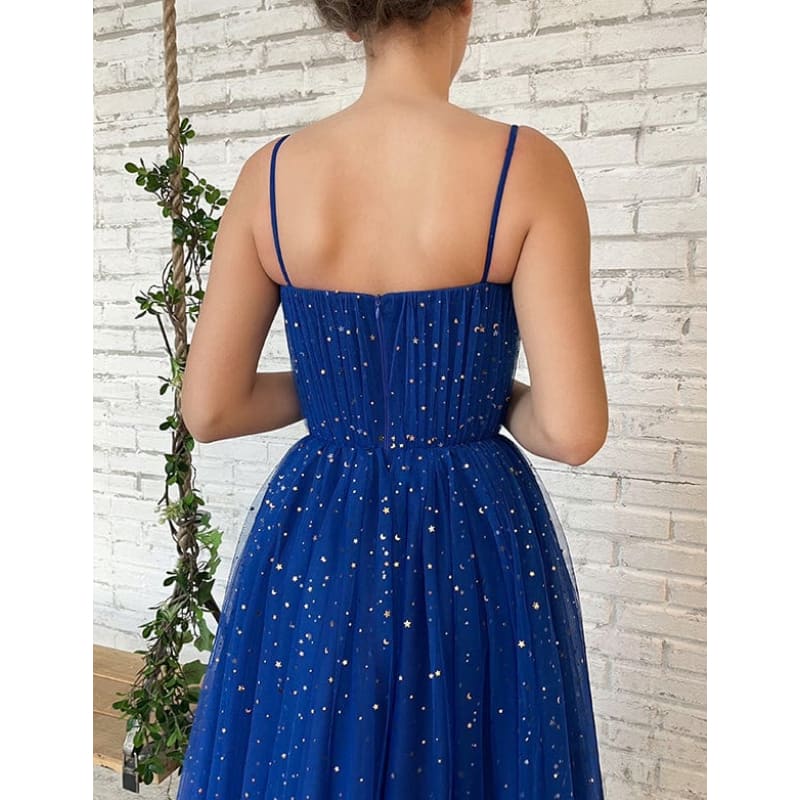 Robe de Soirée Longue Bleu Roi