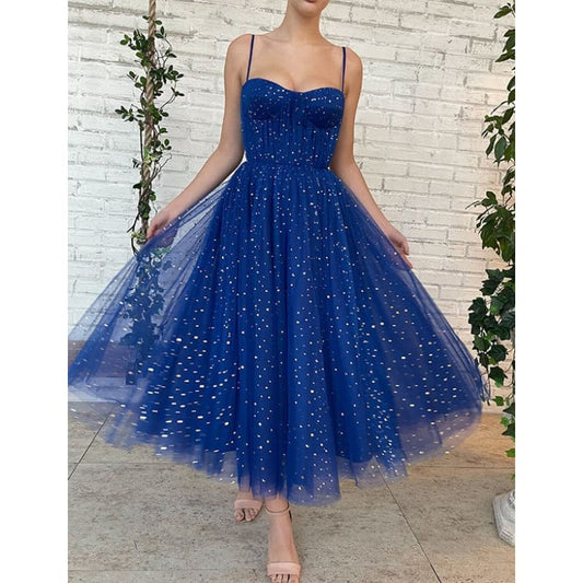 Robe de Soirée Longue Bleu Roi