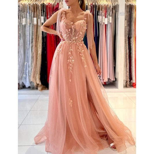 Robe de Soirée Longue en Tulle