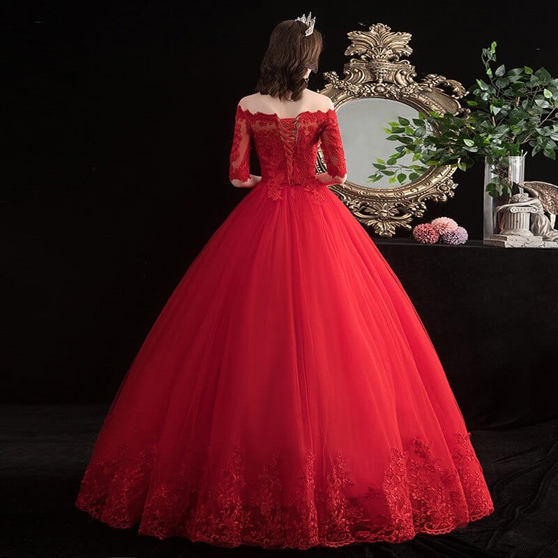 Rote Prinzessin Hochzeitskleid