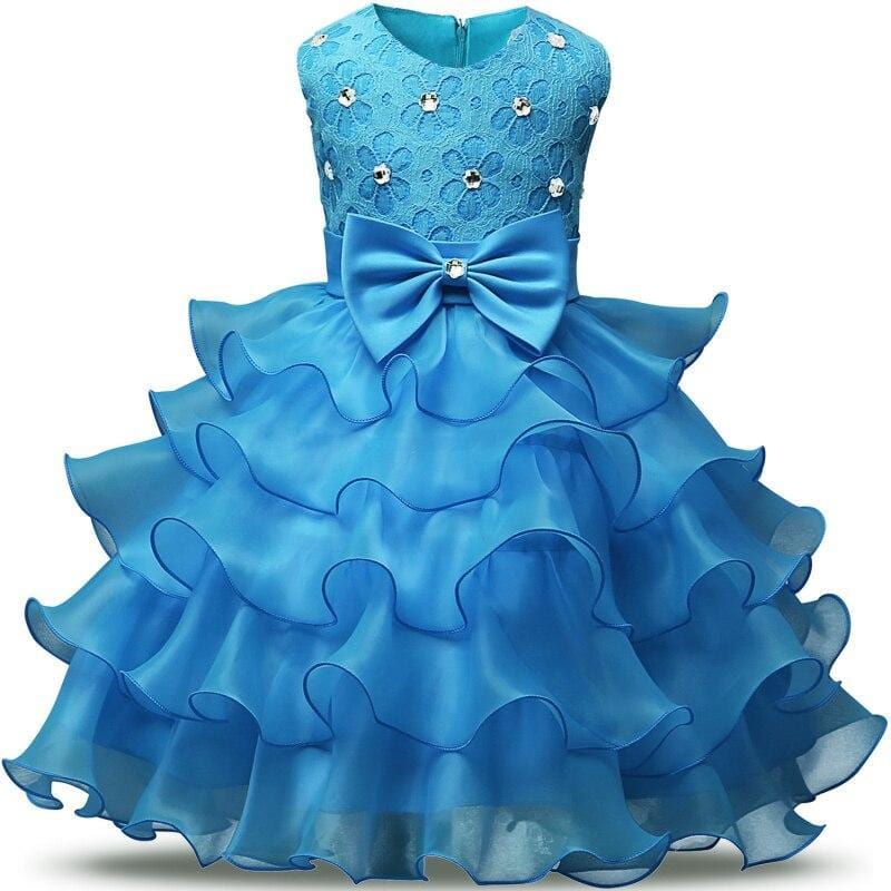 Robe Princesse Bleu Turquoise fille