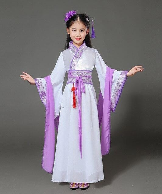 vestido de princesa china morado