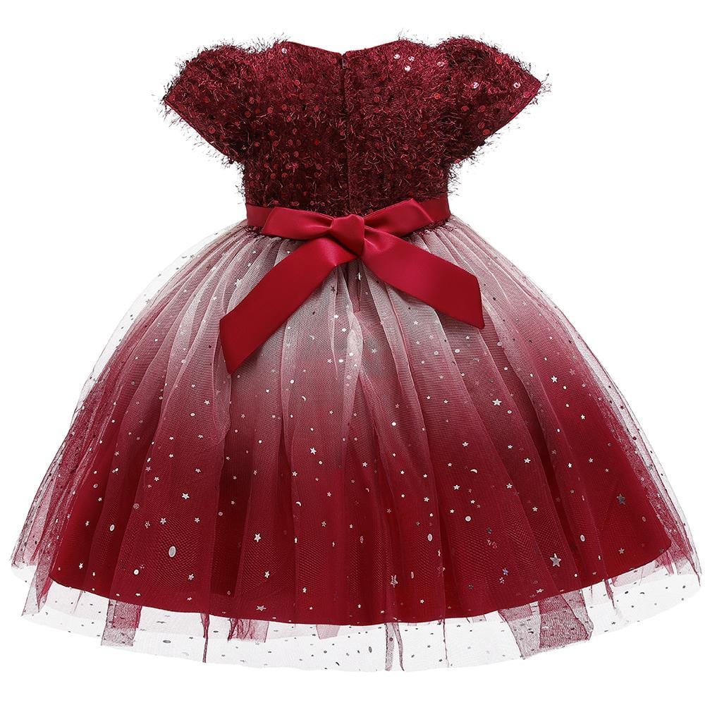 Vestido de princesa degradado rojo