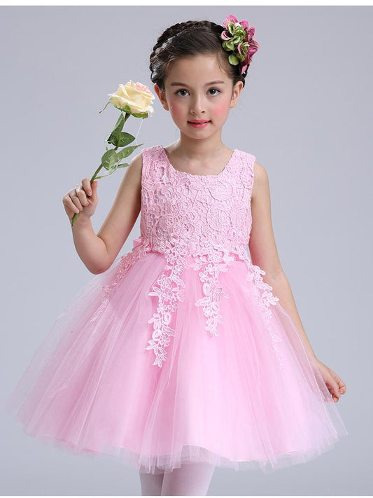 Vestido Niña Princesa Rosa