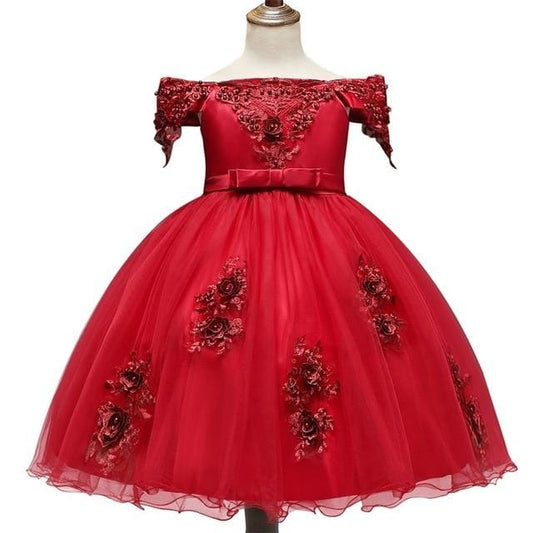 Prinzessinnenkleid aus rotem Tüll
