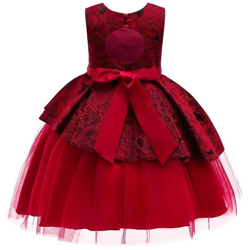 vestido de princesa rojo