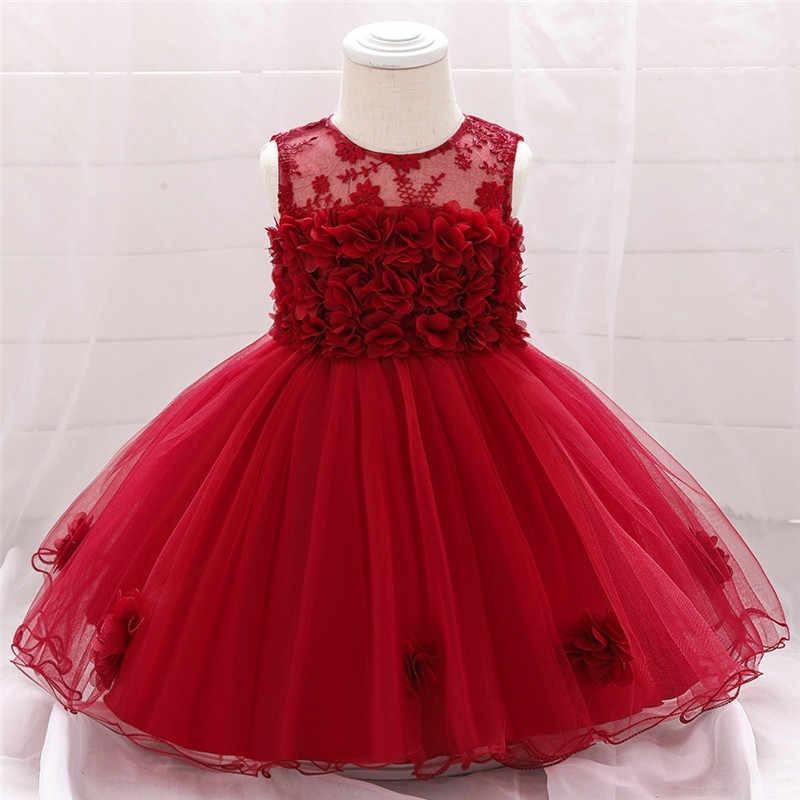 robe de princesse bébé rouge