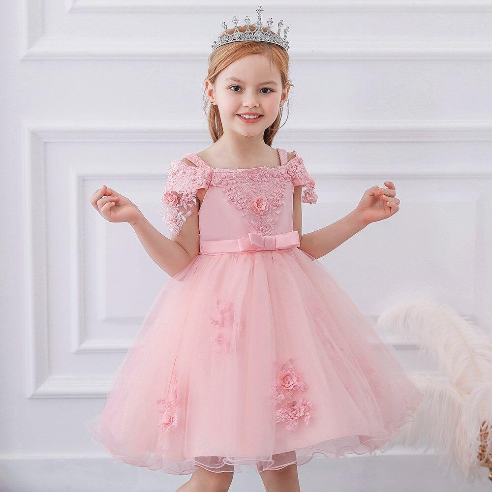 robe princesse rose fille