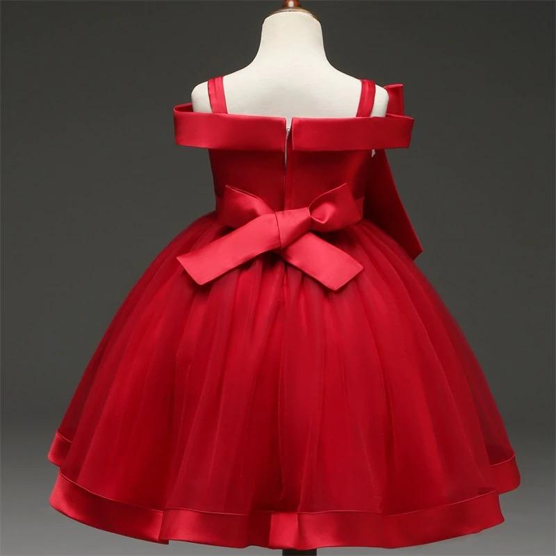 robe mariage petite fille rouge
