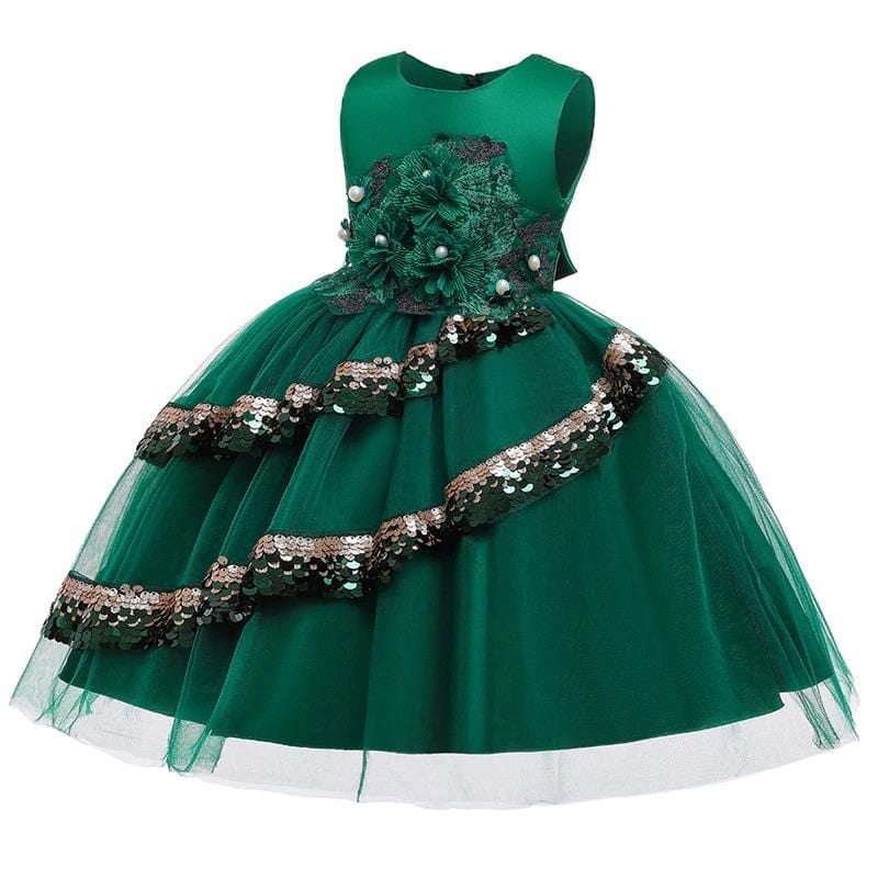 Robe Princesse Vert Jade pour fille