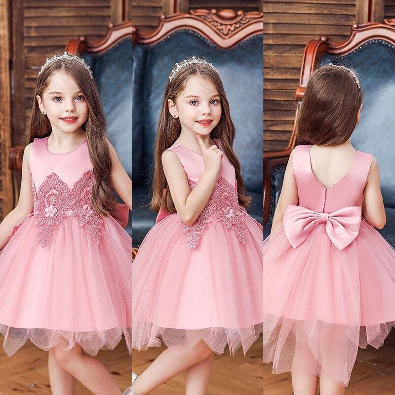 robe princesse rose fillette
