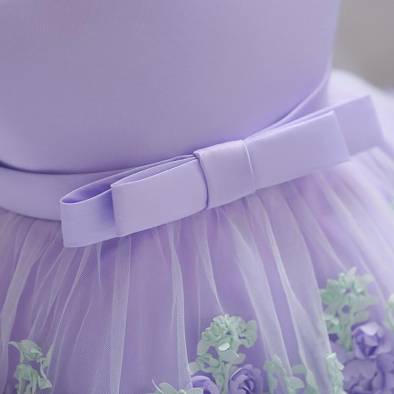 noeud violet robe bébé
