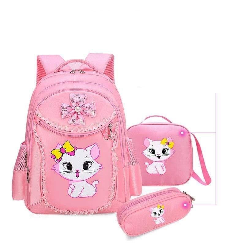 sac a dos scolaire chat
